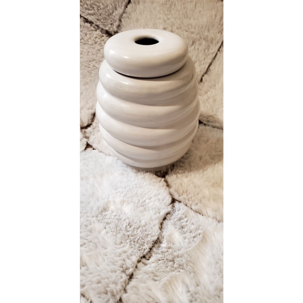 White Ceramic Honey Jar